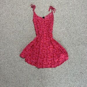 Pink Floral Sundress with Tie Straps from Wild Fable Size Medium